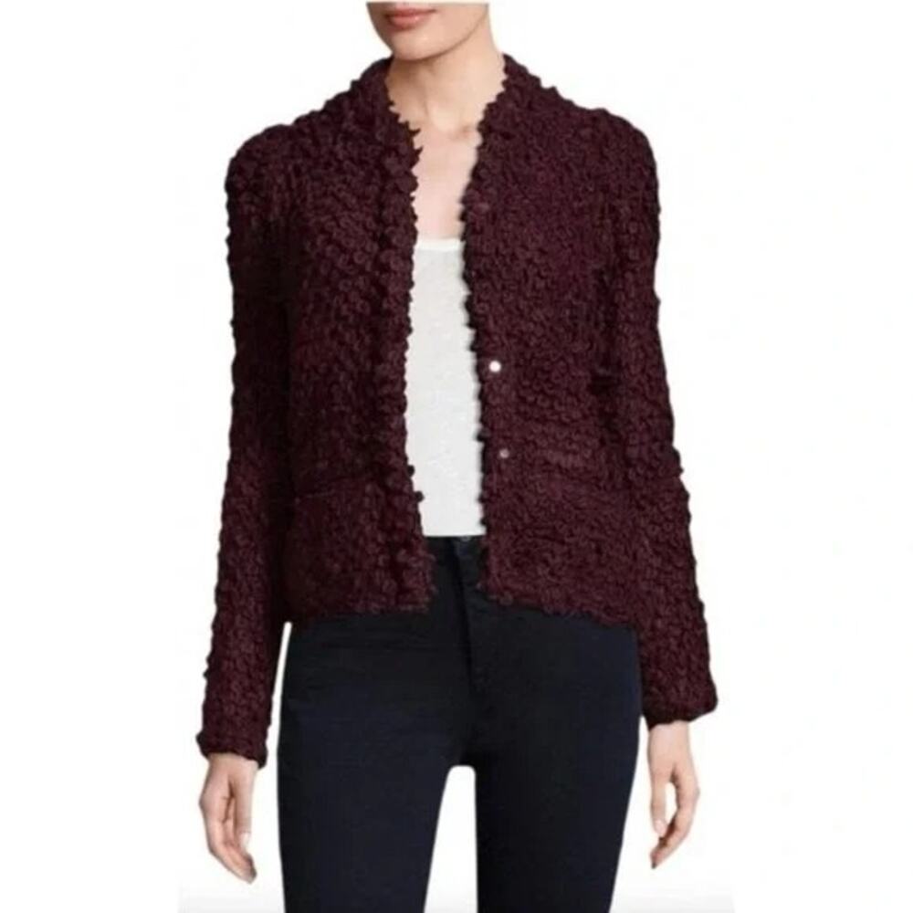 IRO Andrew Sweater Jumper Mock Neck Chunky Knit Preppy Fall Winter Cozy Work M